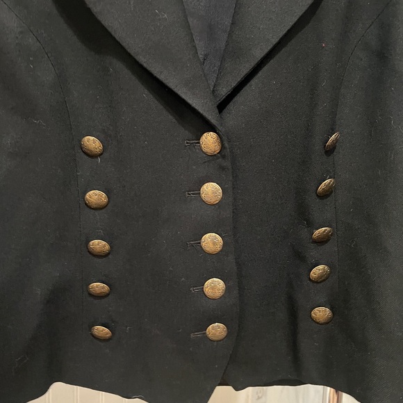 Vintage Neiman Marcus Wool Military Blazer Size 14 - Picture 4 of 8